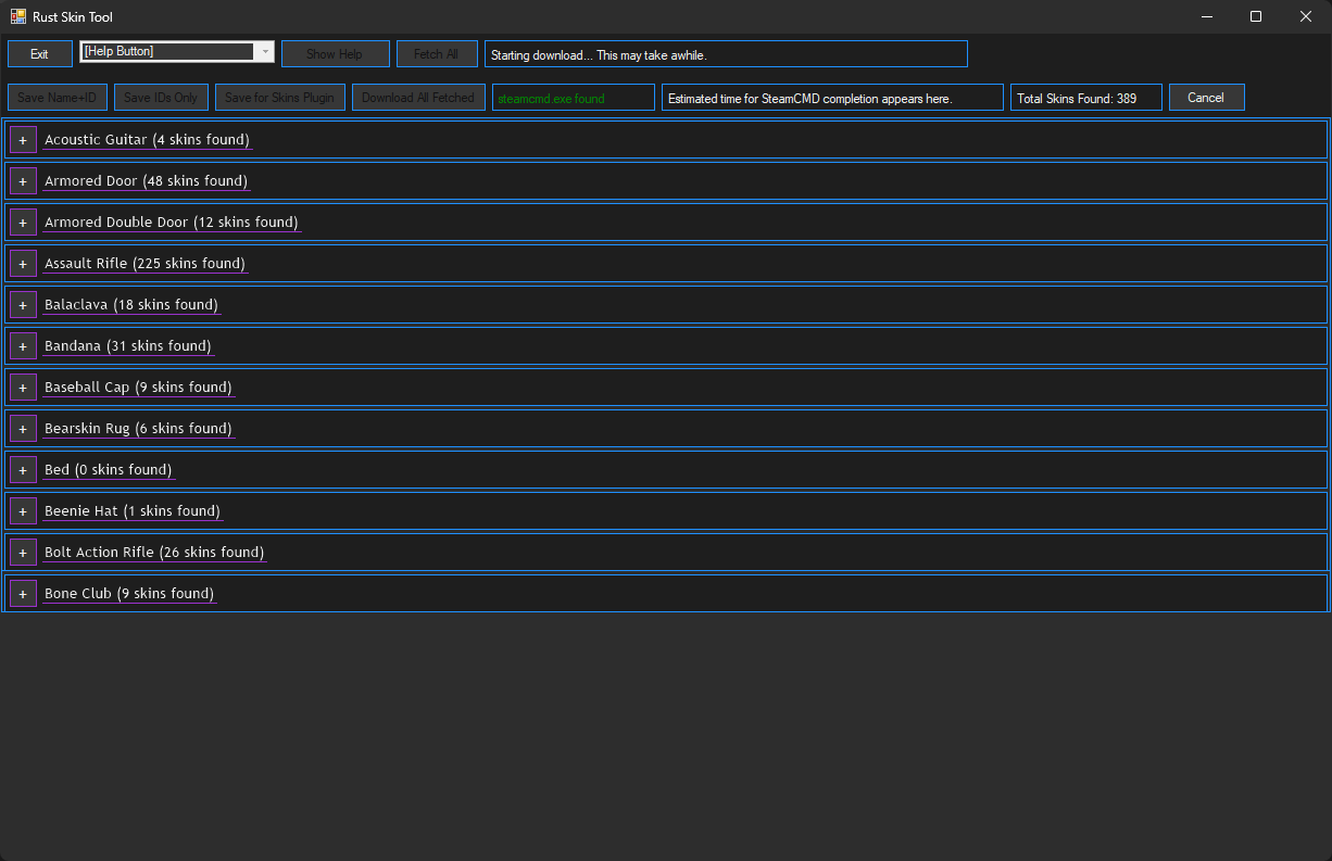 Skin Downloader Downloading
